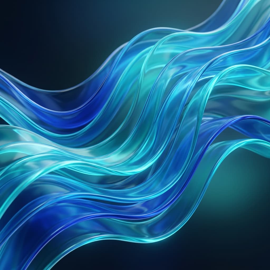 Abstract blue flowing waves