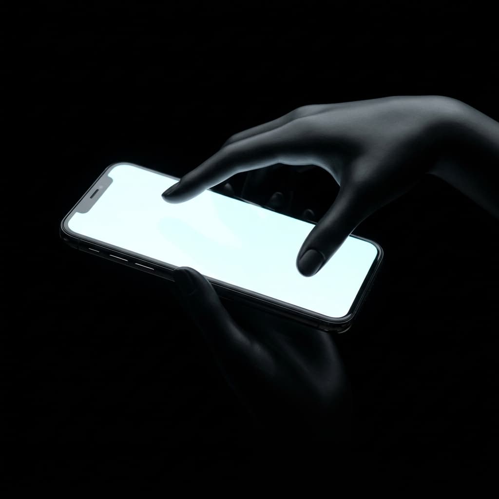Smartphone minimal UI mockup