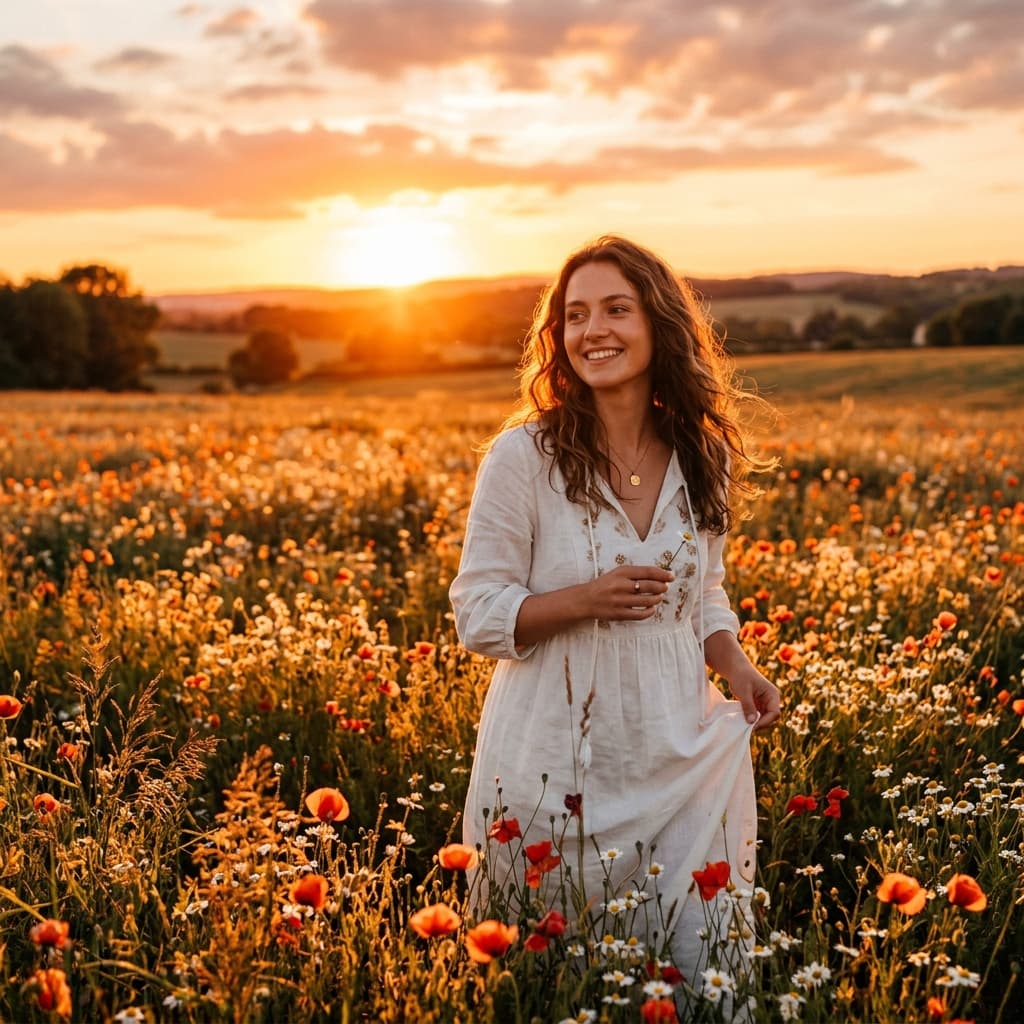 Golden hour portrait photography